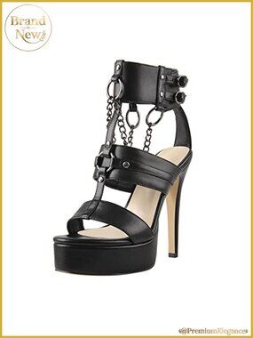 Ankle Strap Stiletto Heel Strappy Sandals Studded Rivets Platform Heels Gothic